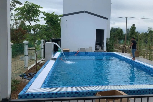 Dự án thi công bể bơi cho anh Hải tại Đà Nẵng